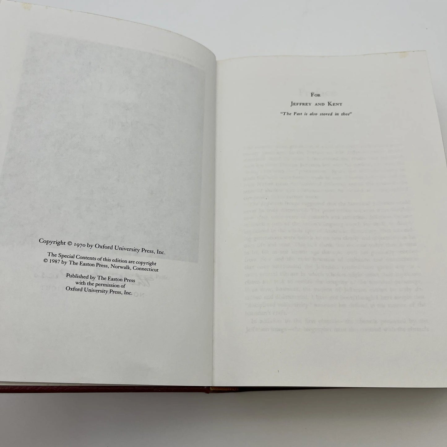 "Thomas Jefferson and the New Nation: A Biography" by Merrill D. Peterson — Leather-bound, gilt-edged Easton Press edition