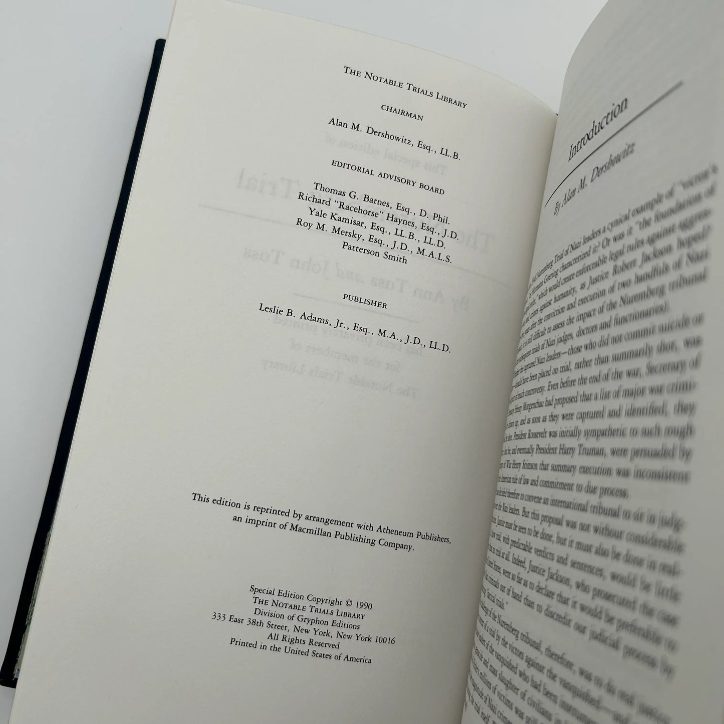 "The Nuremberg Trial" by Ana Tusa and John Tusa