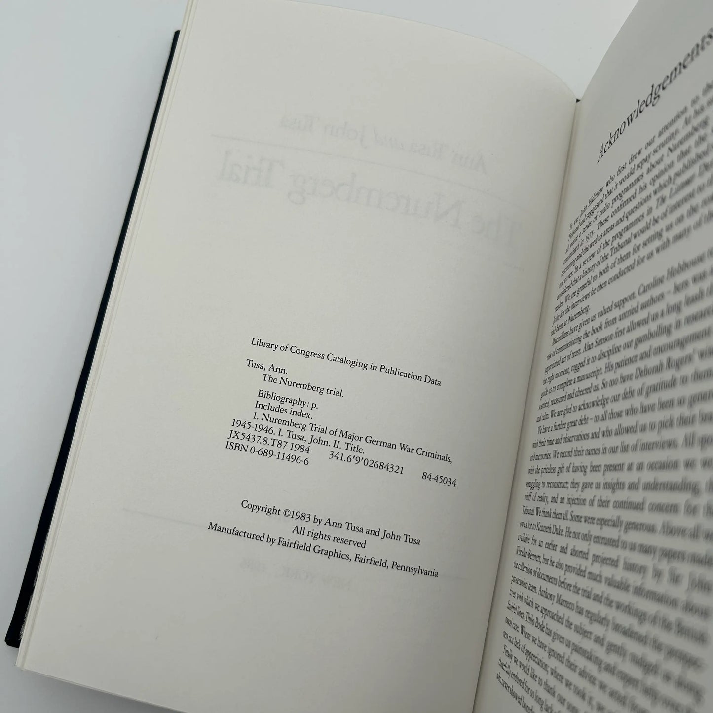 "The Nuremberg Trial" by Ana Tusa and John Tusa