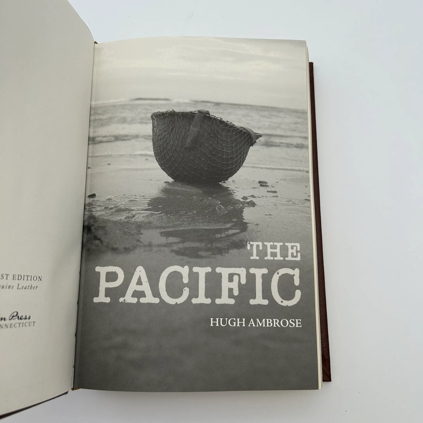 "The Pacific" Signed by Hugh Ambrose - Leather-bound, gilt-edged Easton Press edition