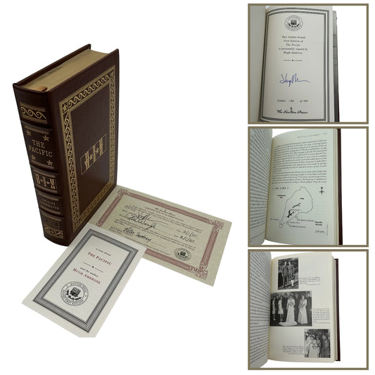 "The Pacific" Signed by Hugh Ambrose - Leather-bound, gilt-edged Easton Press edition