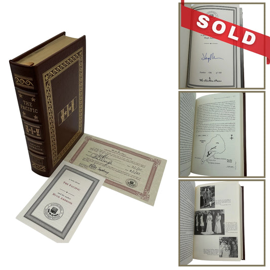 "The Pacific" Signed by Hugh Ambrose - Leather-bound, gilt-edged Easton Press edition