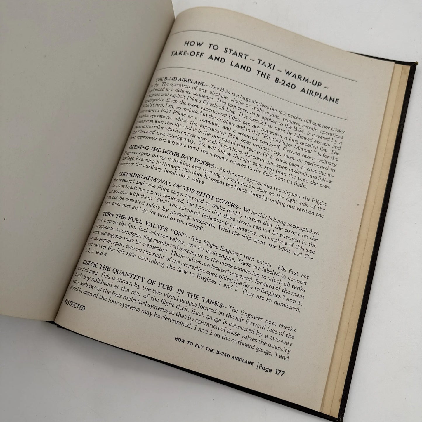 Flight Manual B-240 Airplane — Marked Restricted
