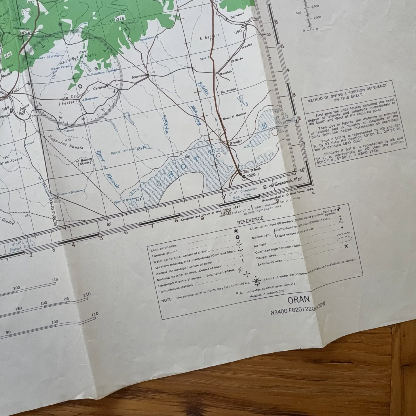 Original World War II US Army Map of Oran, Algeria — Operation Torch — 1942