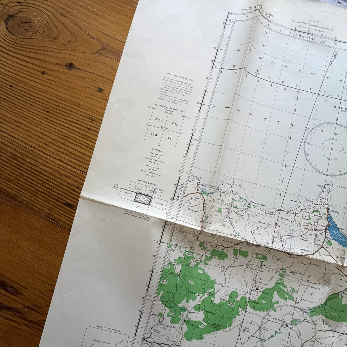 Original World War II US Army Map of Oran, Algeria — Operation Torch — 1942