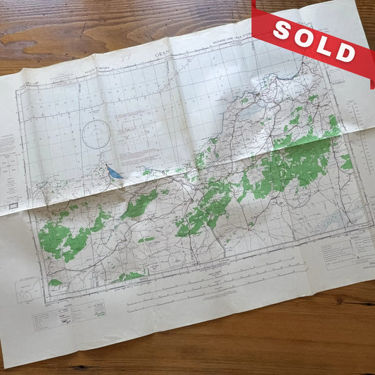 Original World War II US Army Map of Oran, Algeria — Operation Torch — 1942