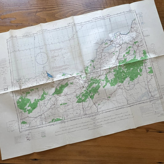 Original World War II US Army Map of Oran, Algeria — Operation Torch — 1942