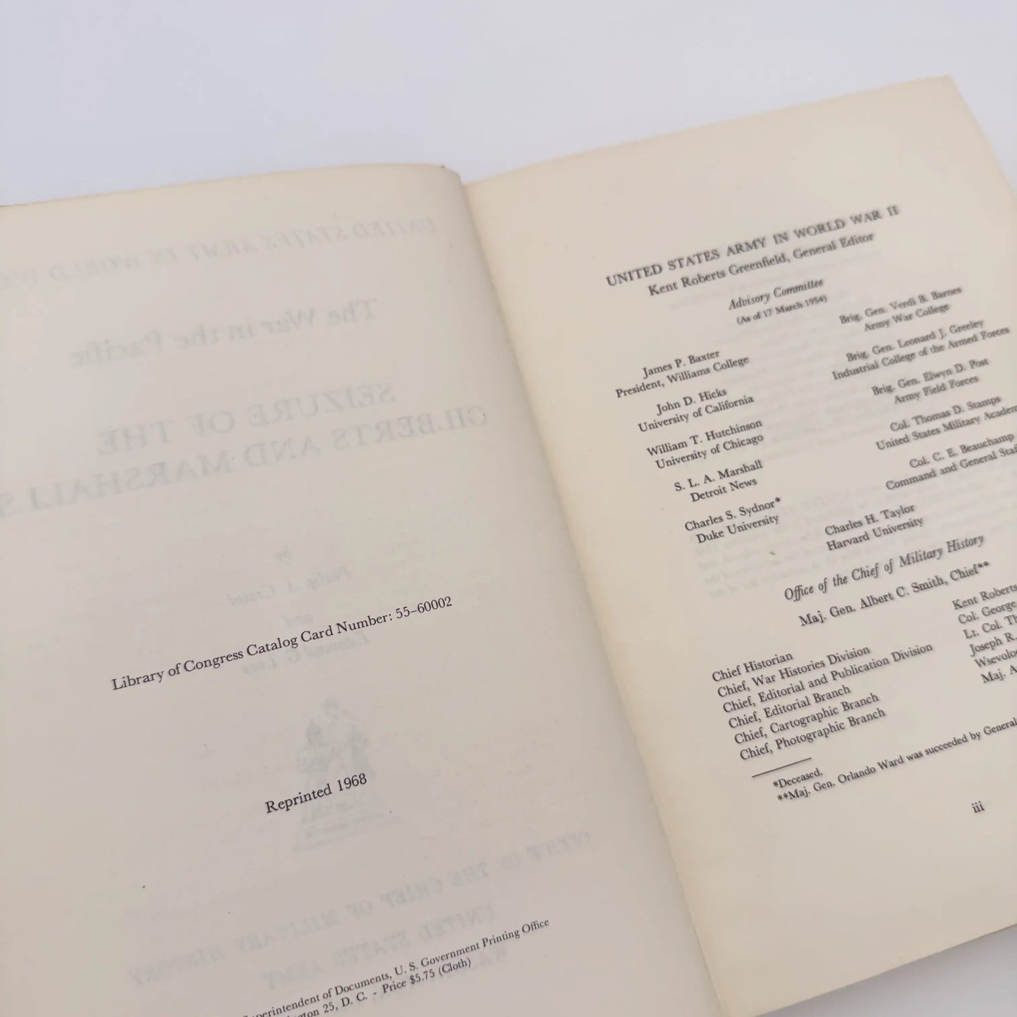 The U.S. Army in World War II: Seizure of the Gilberts and Marshalls