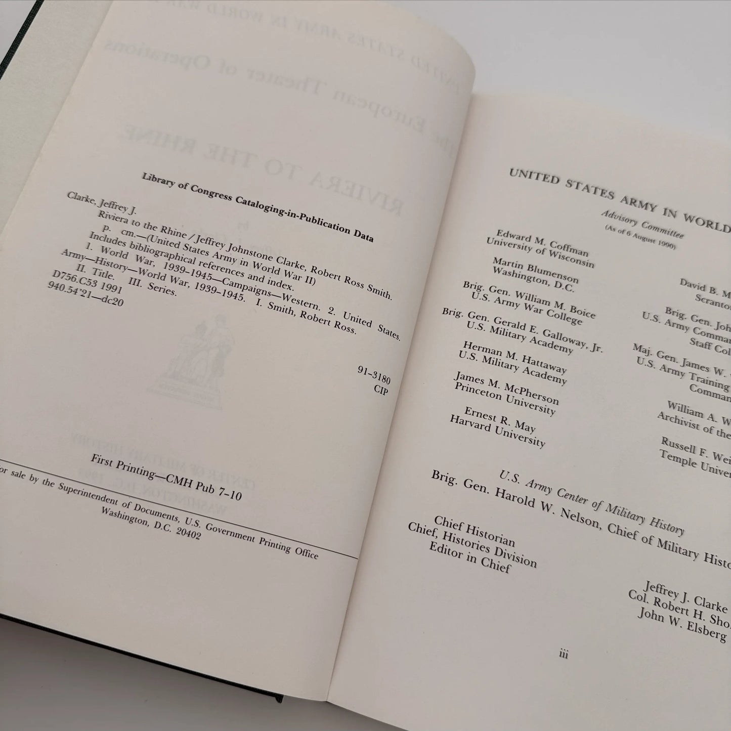 The U.S. Army in World War II: Riviera to the Rhine
