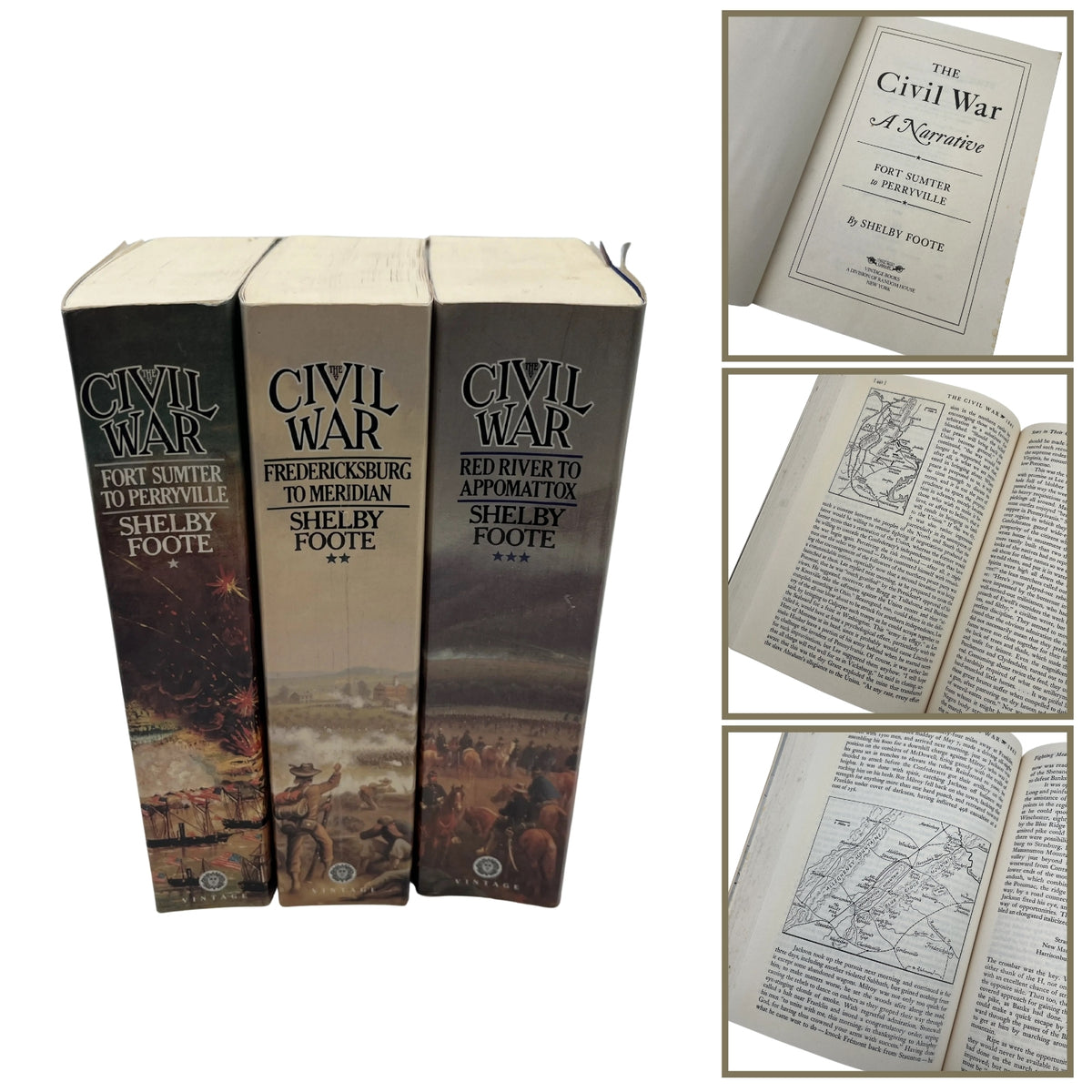"The Civil War" by Shelby Foote — Three volume sest