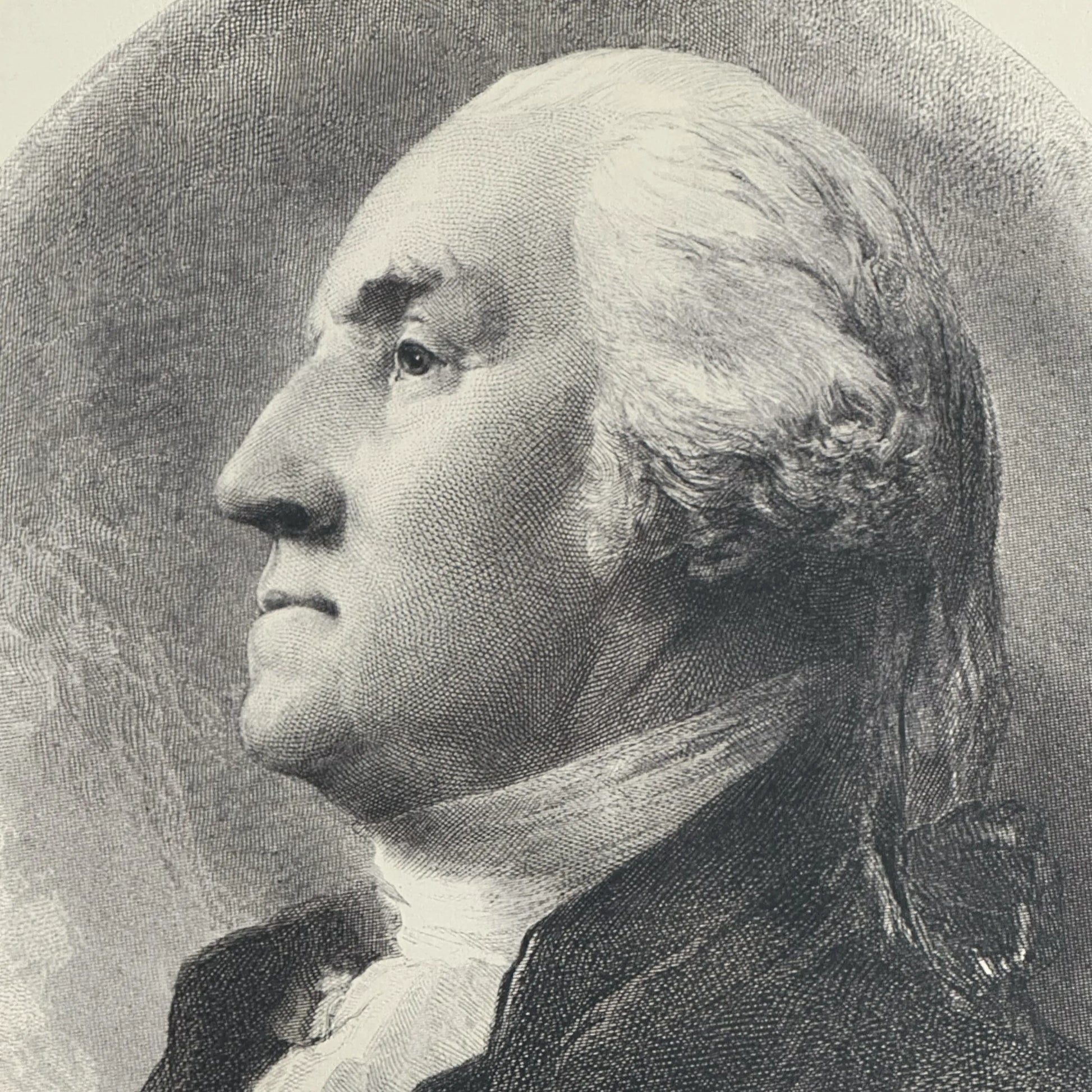 Detailed Close-up view of Rare George Washington Portrait — Archival framed print made in America from The History List Store.