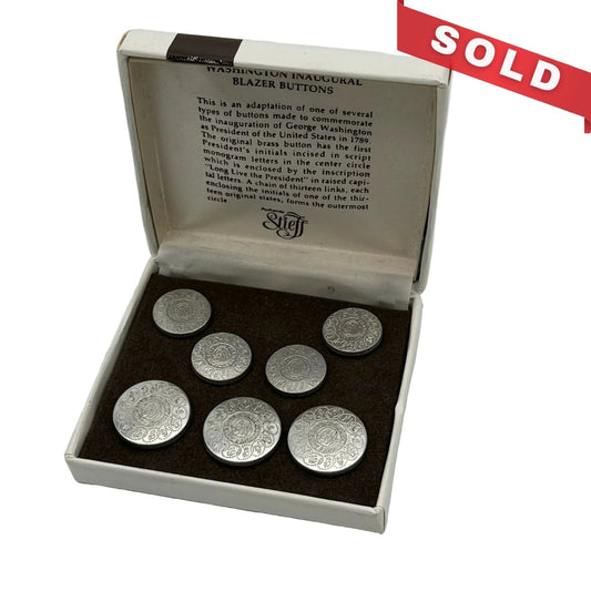 Washington Inaugural Pewter Button Set