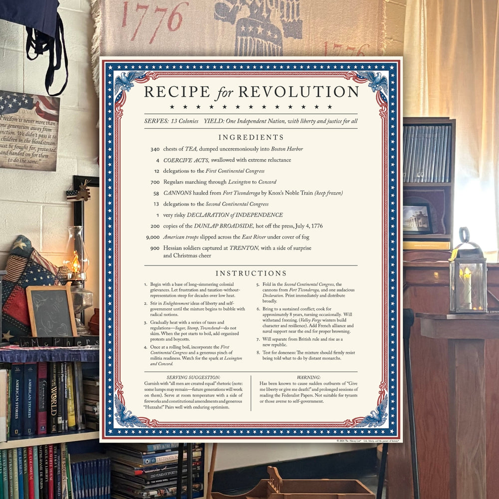"Recipe for Revolution" as a small poster from The History List store