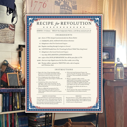 "Recipe for Revolution" as a small poster from The History List store