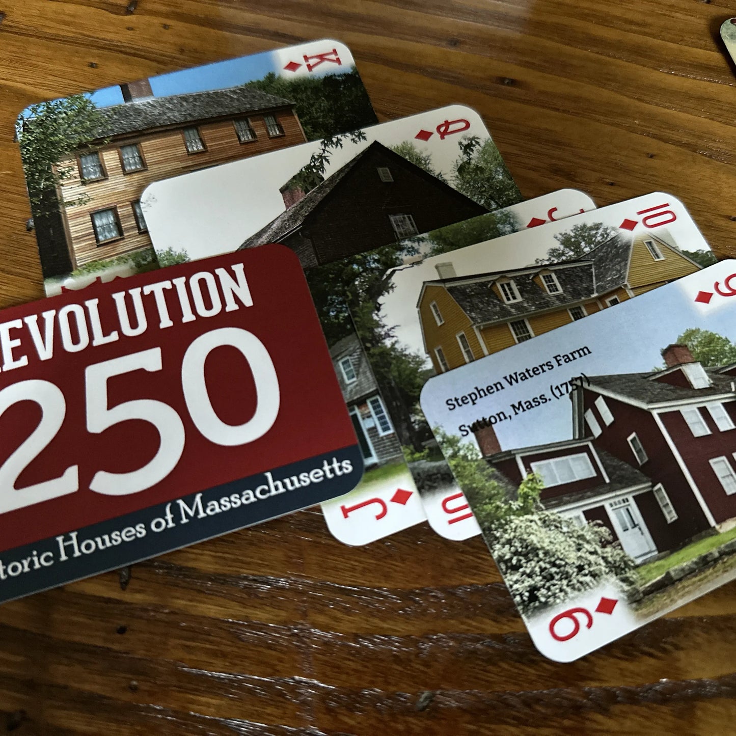 Massachusetts Historic Houses deck of cards for Revolution 250