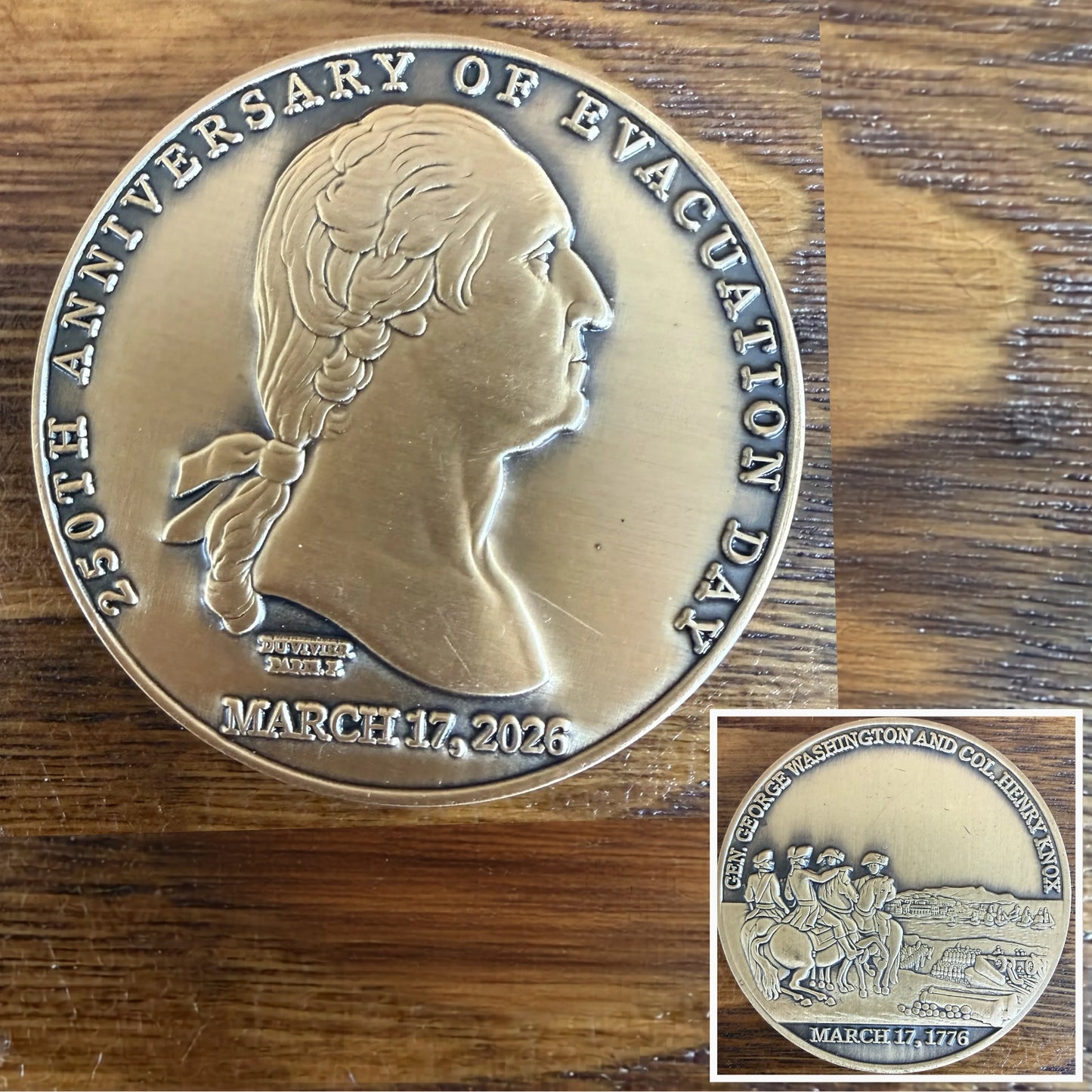 250th Anniversary Evacuation Day Commemorative Medal