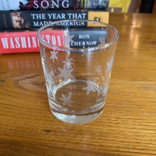 "Victory or Death" Revolutionary Rocks glasses showing the stars from Washington's HQs flag — Made in America