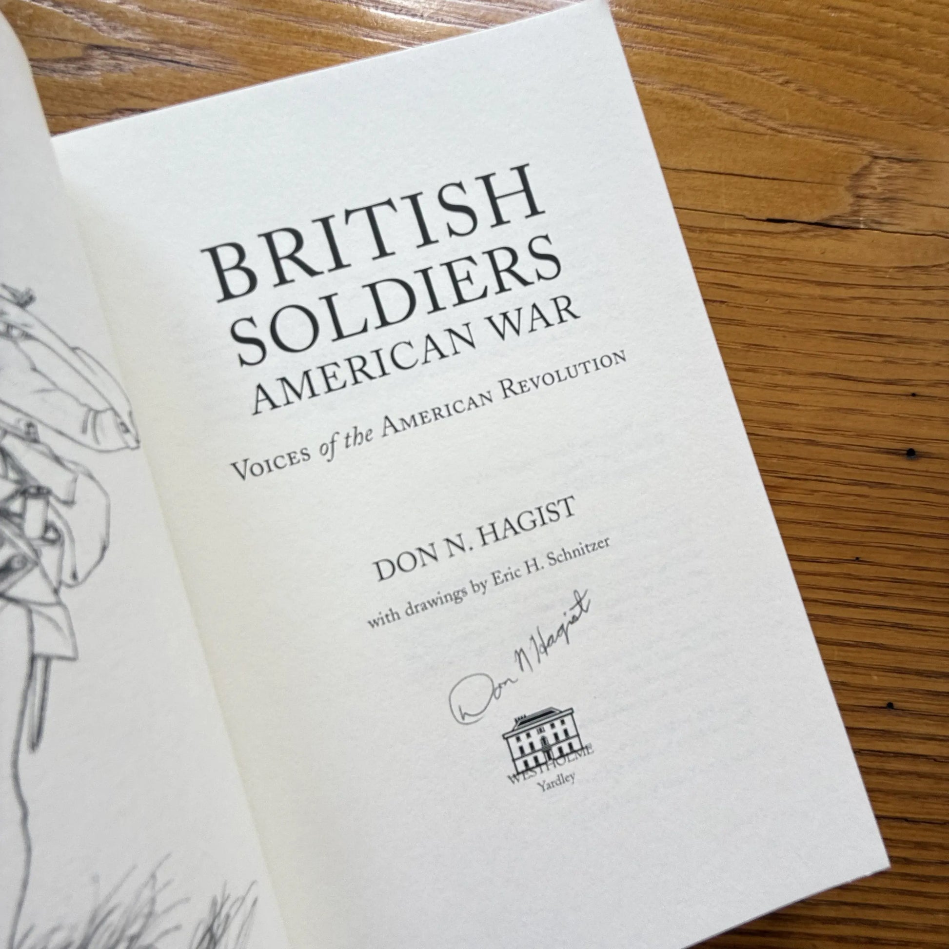 Title Page of "British Soldiers, American War Voices of the American Revolution" — Signed by the Author, Don N. Hagist