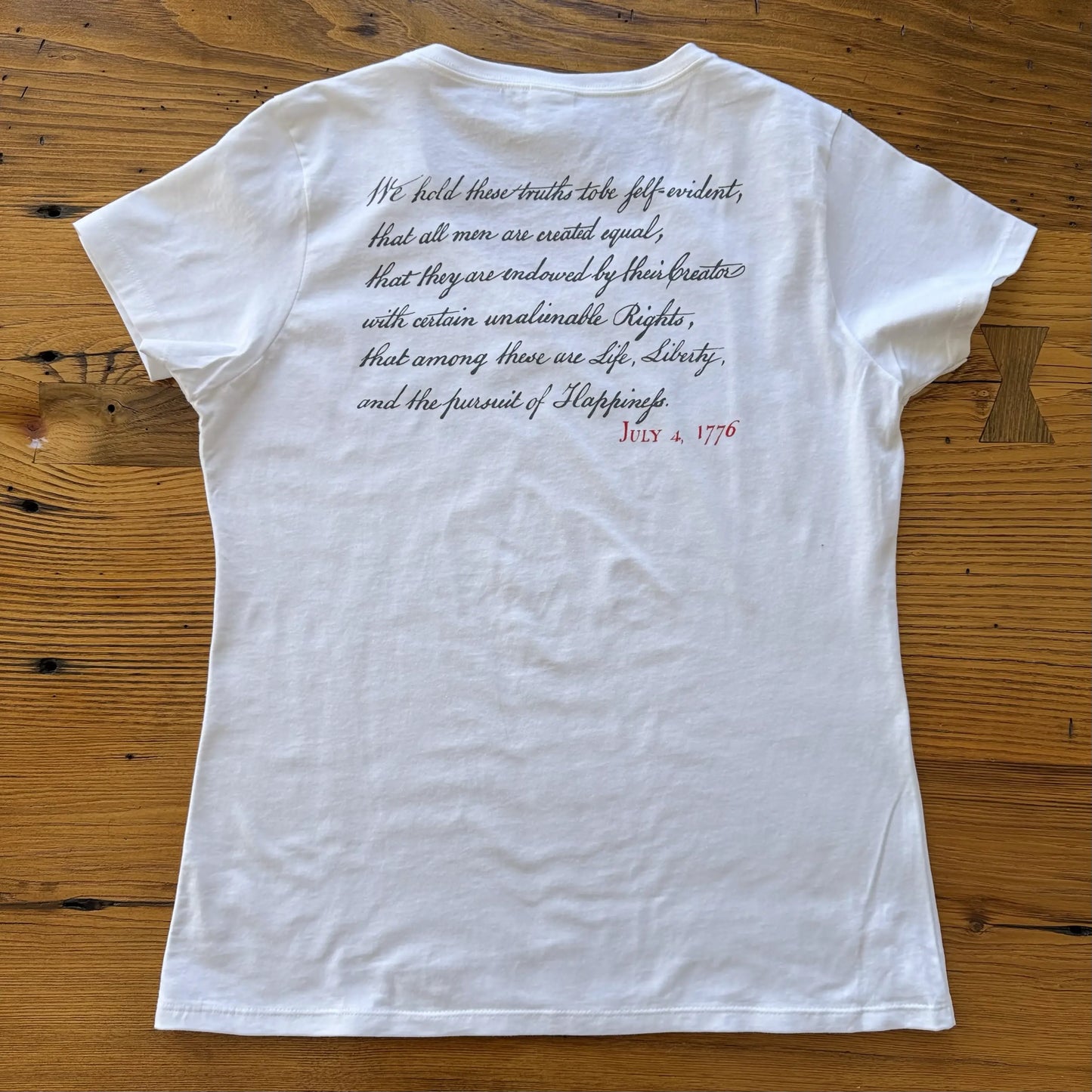 Huzzah! July 4, 1776 Women's v-neck shirt