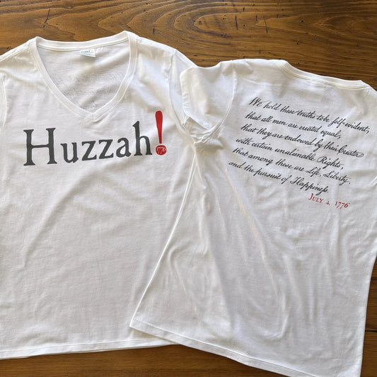 Huzzah! July 4, 1776 Women's v-neck shirt