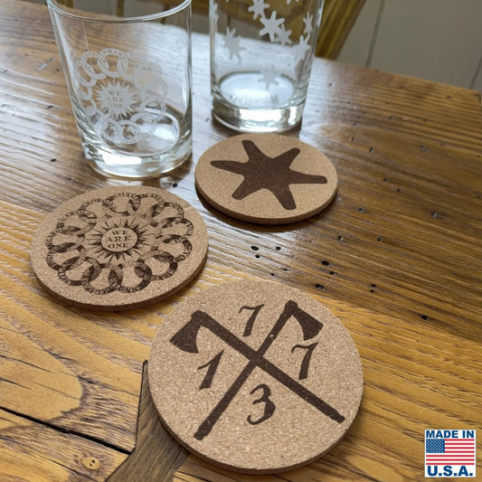 Set of 4 "We are one" Cork Coasters — Made in America