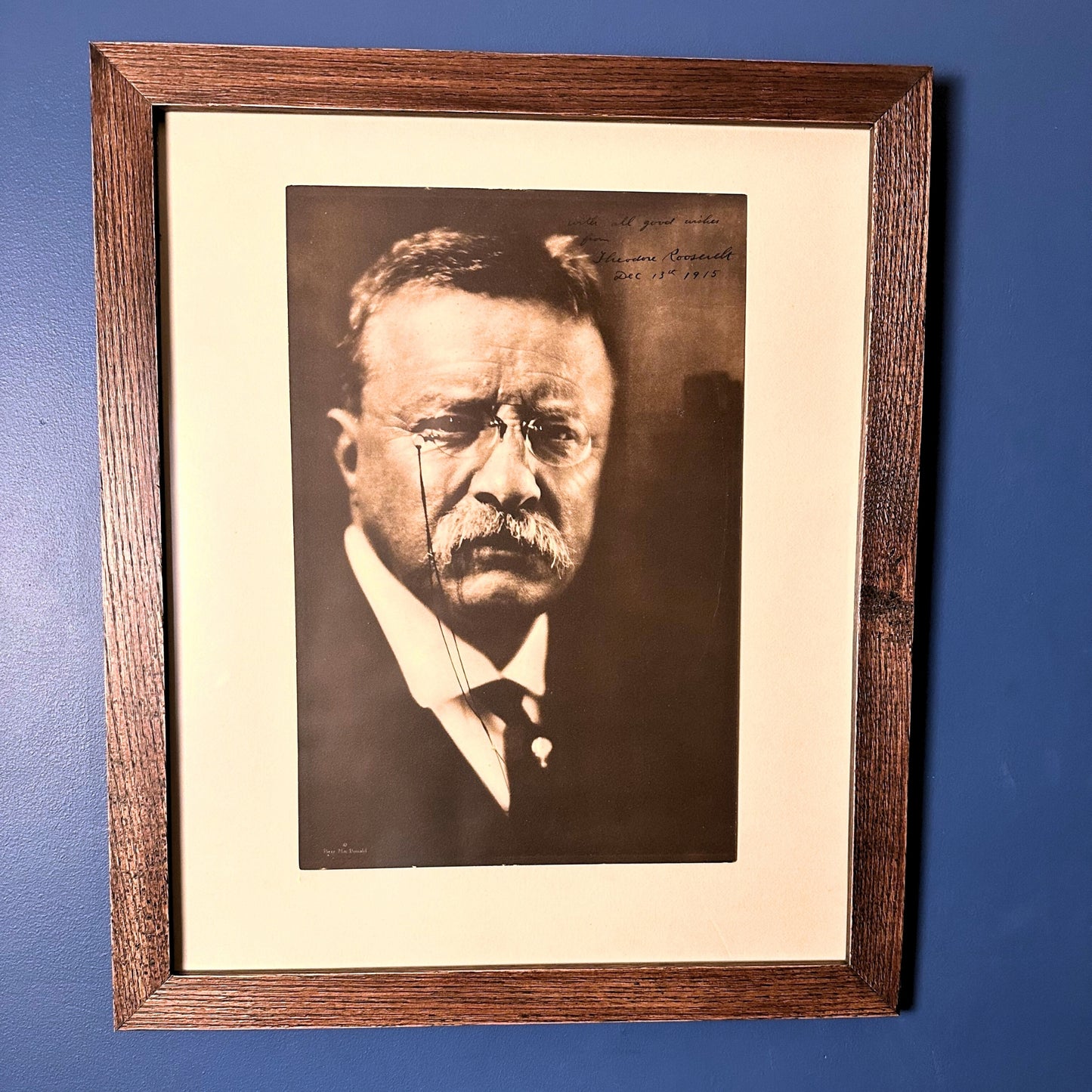 Theodore Roosevelt — Signed photograph with certificate of authenticity