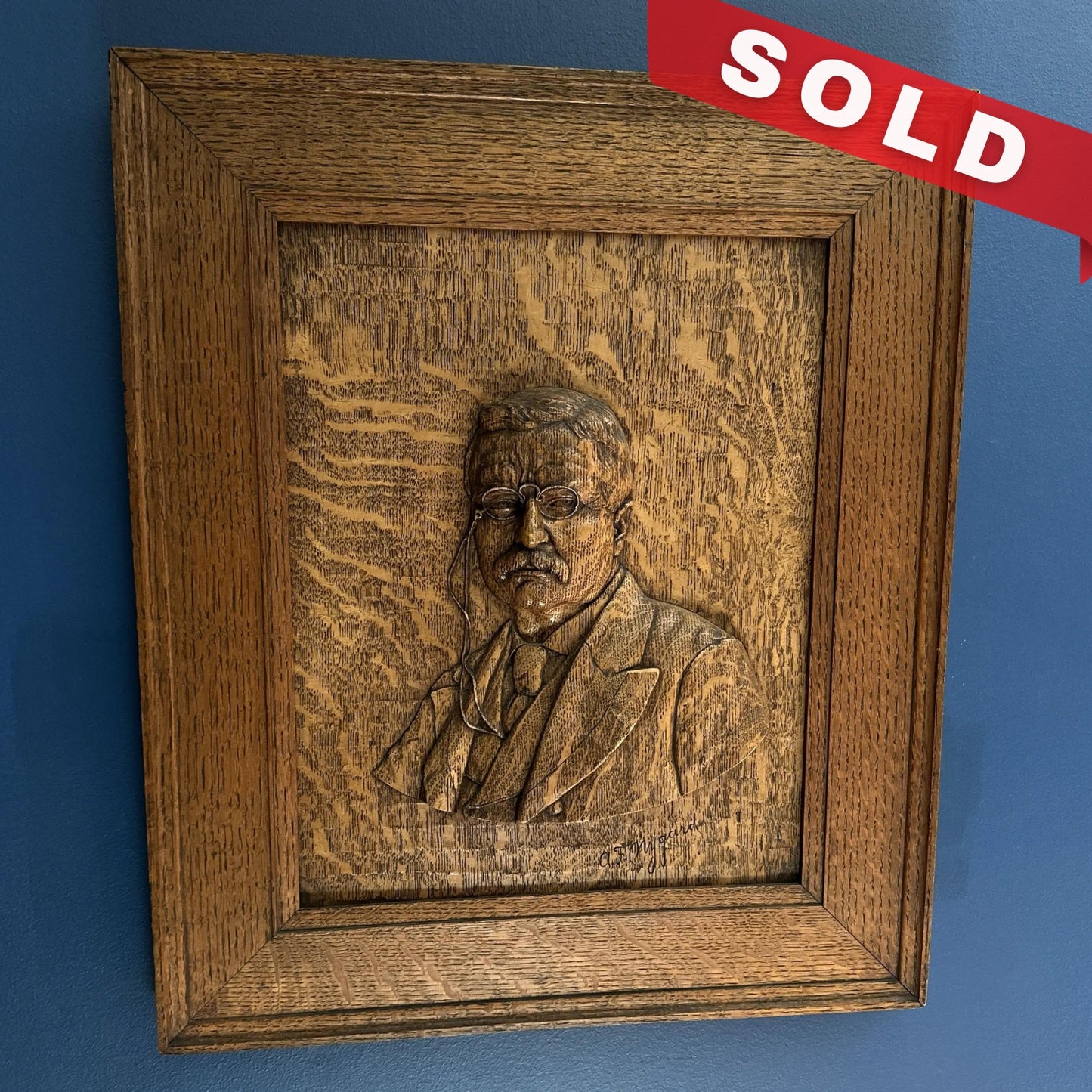 Teddy Roosevelt Relief Portrait c. 1910