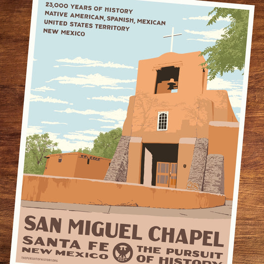 San Miguel Chapel, Santa Fe limited edition print  — Signed and numbered — Only 200 printed from The Pursuit of History