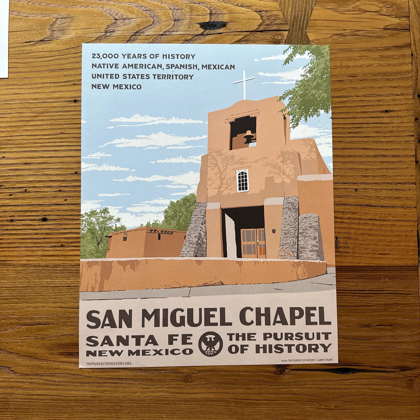 San Miguel Chapel, Santa Fe Small poster from The Pursuit of History