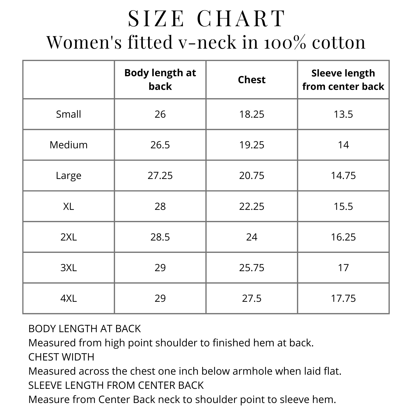 Size chart of black D-Day 80th Anniversary Women's v-neck shirt — Limited edition from The History List