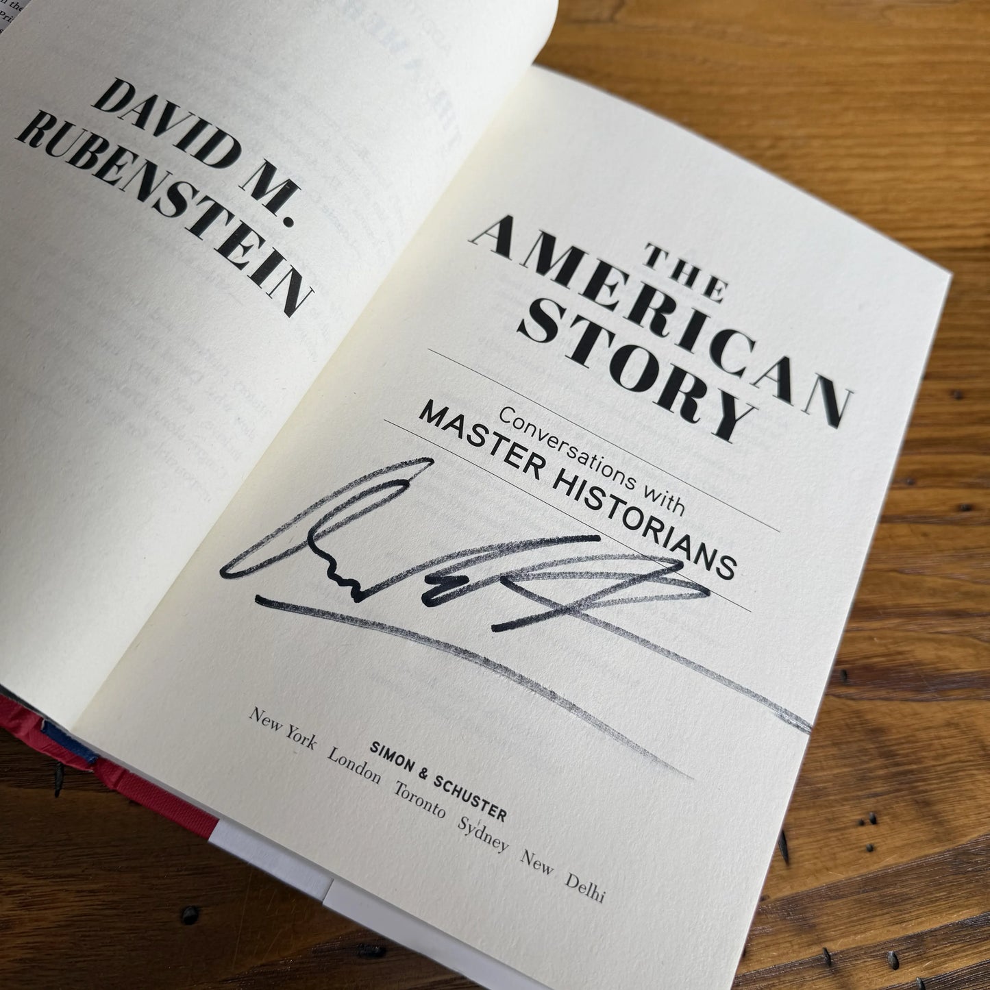 "The American Story: Conversations with Master Historians" — Signed by the author, David M. Rubenstein