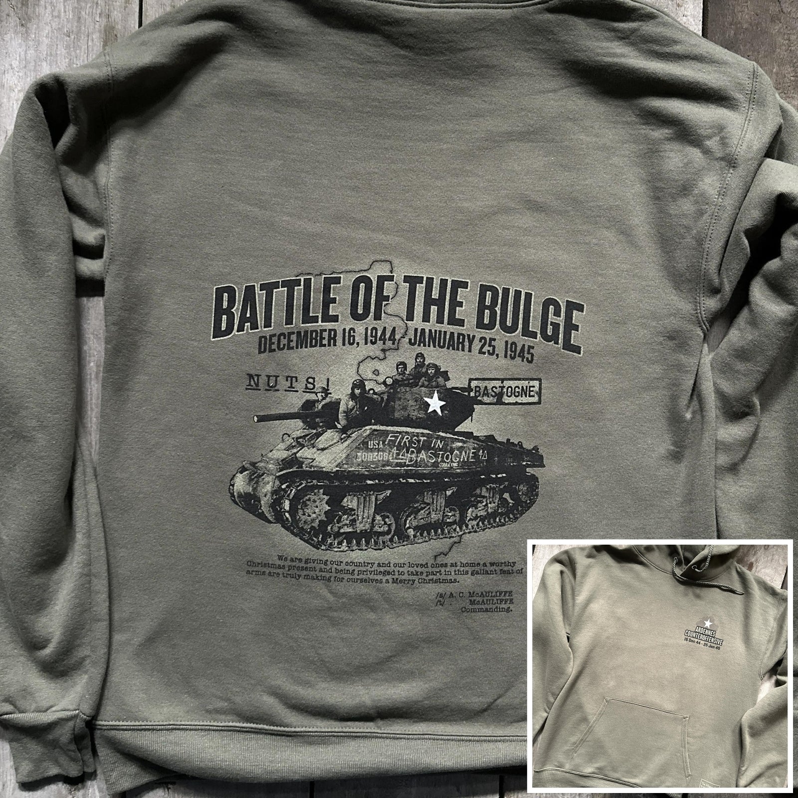 The Battle of the Bulge Hooded sweatshirt from The History List store