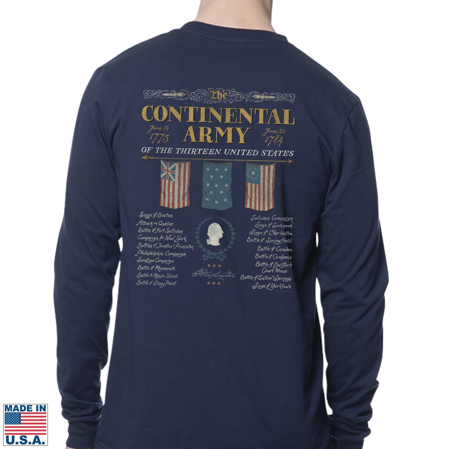 "The Continental Army" Made in America Long-sleeved Shirt