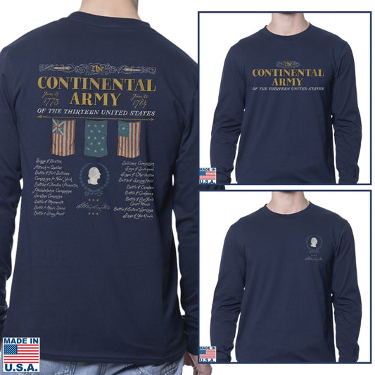 "The Continental Army" Made in America Long-sleeved Shirt