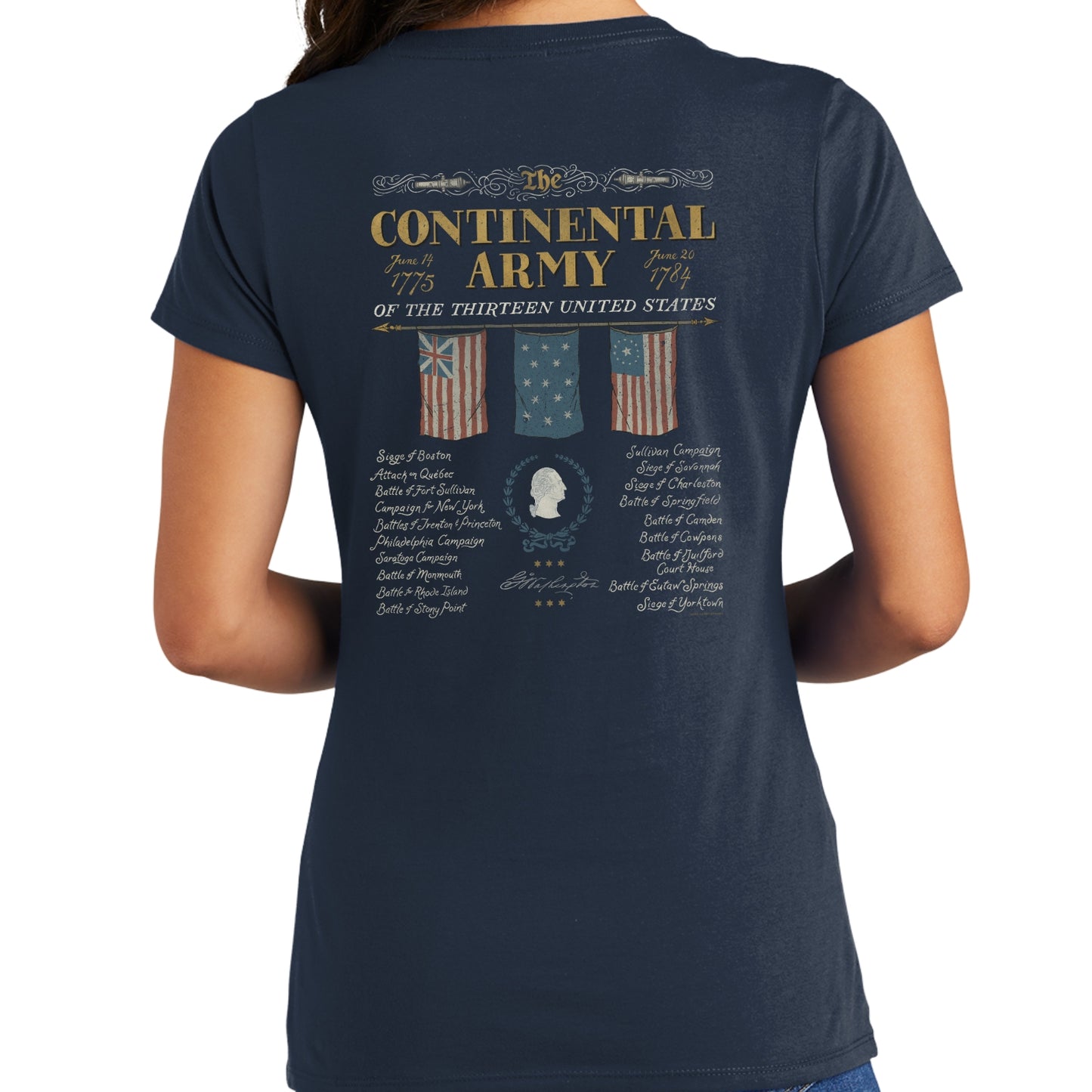 "The Continental Army" Women's v-neck shirt