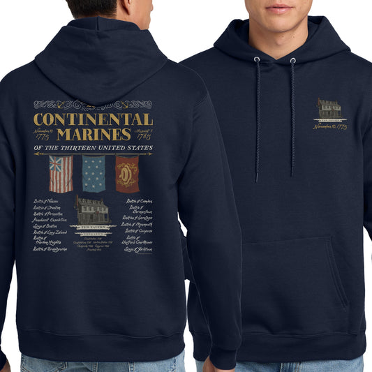 "The Continental Marines" Hooded sweatshirt from The History List store