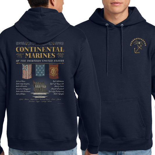 "The Continental Marines" Hooded sweatshirt from The History List Store.