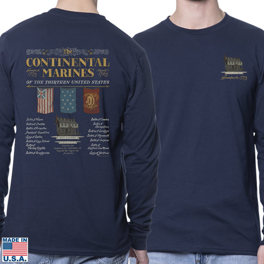 "The Continental Marines" Made in America Long-sleeved Shirt from The History List store