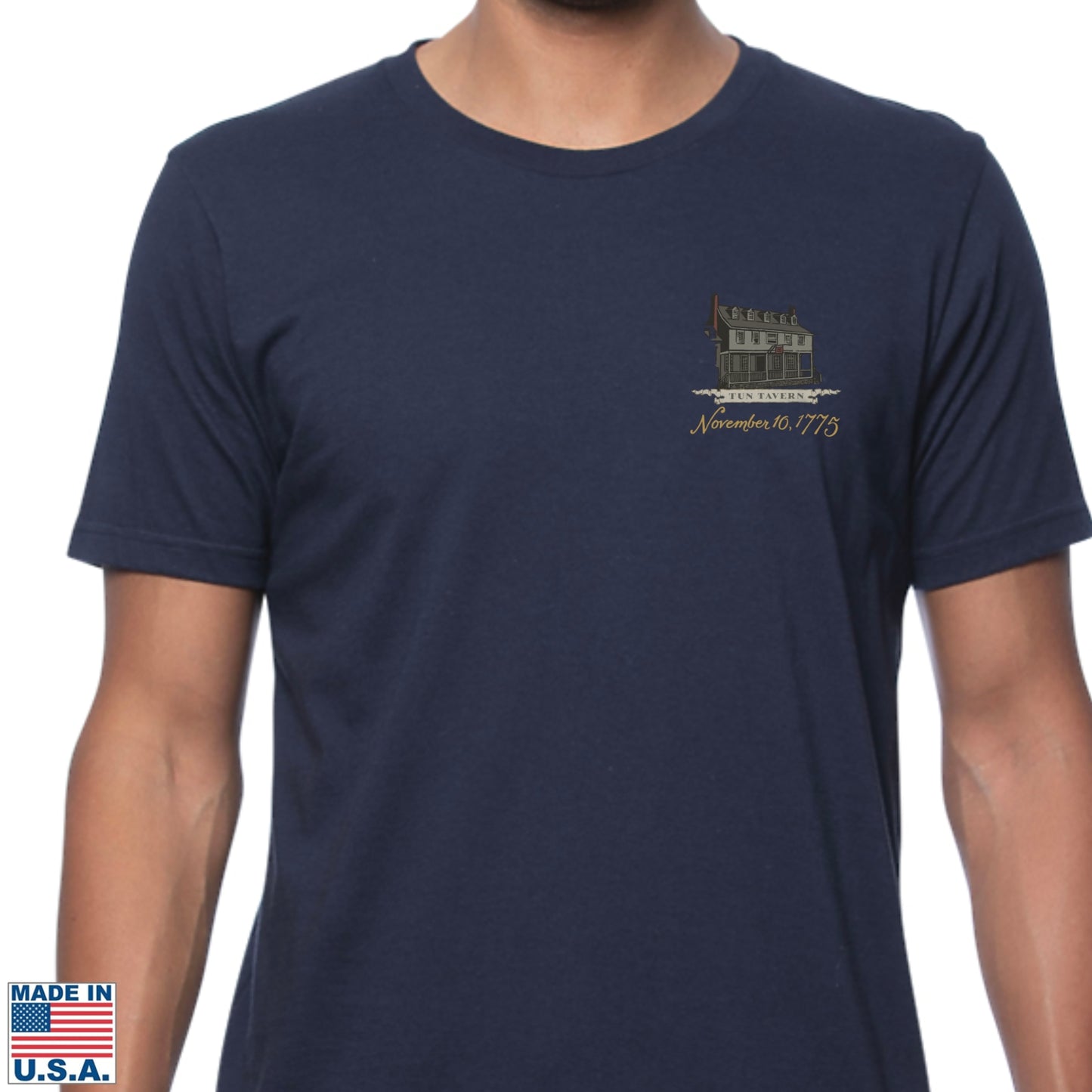 Front of "The Continental Marines" Made in America Shirt from The History List store