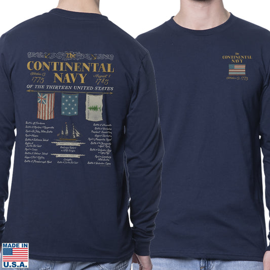 "The Continental Navy" Made in America Long-sleeved Shirt