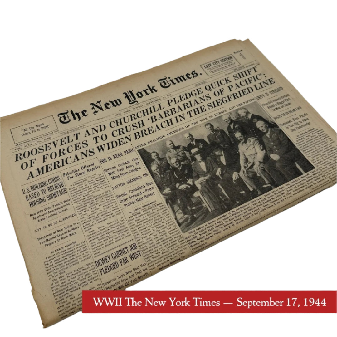 The New York Times coverage of WWII — September 1944 — Offered individually