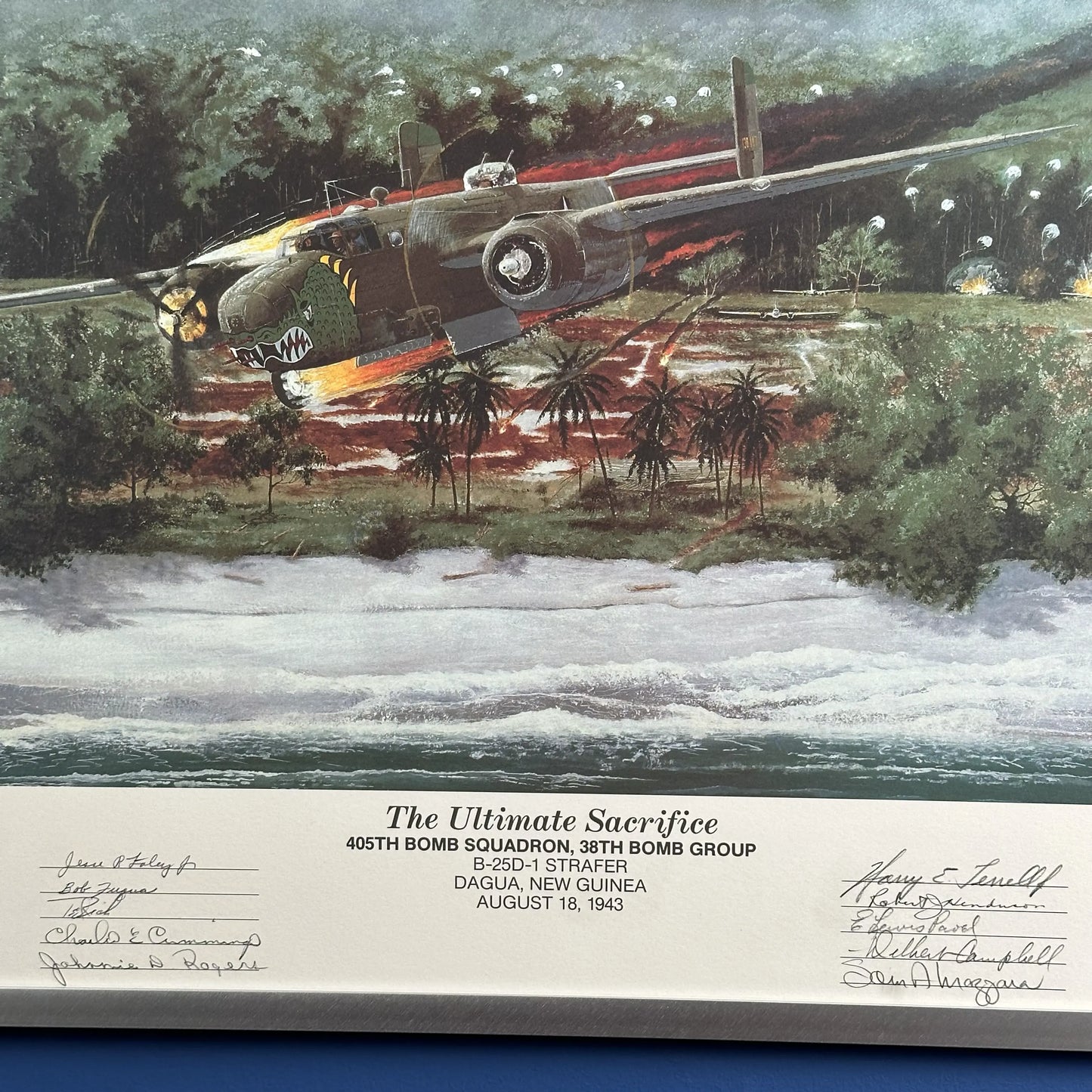 "The Ultimate Sacrifice" Limited Edition Print — Hand signed by ten veterans from the squadron