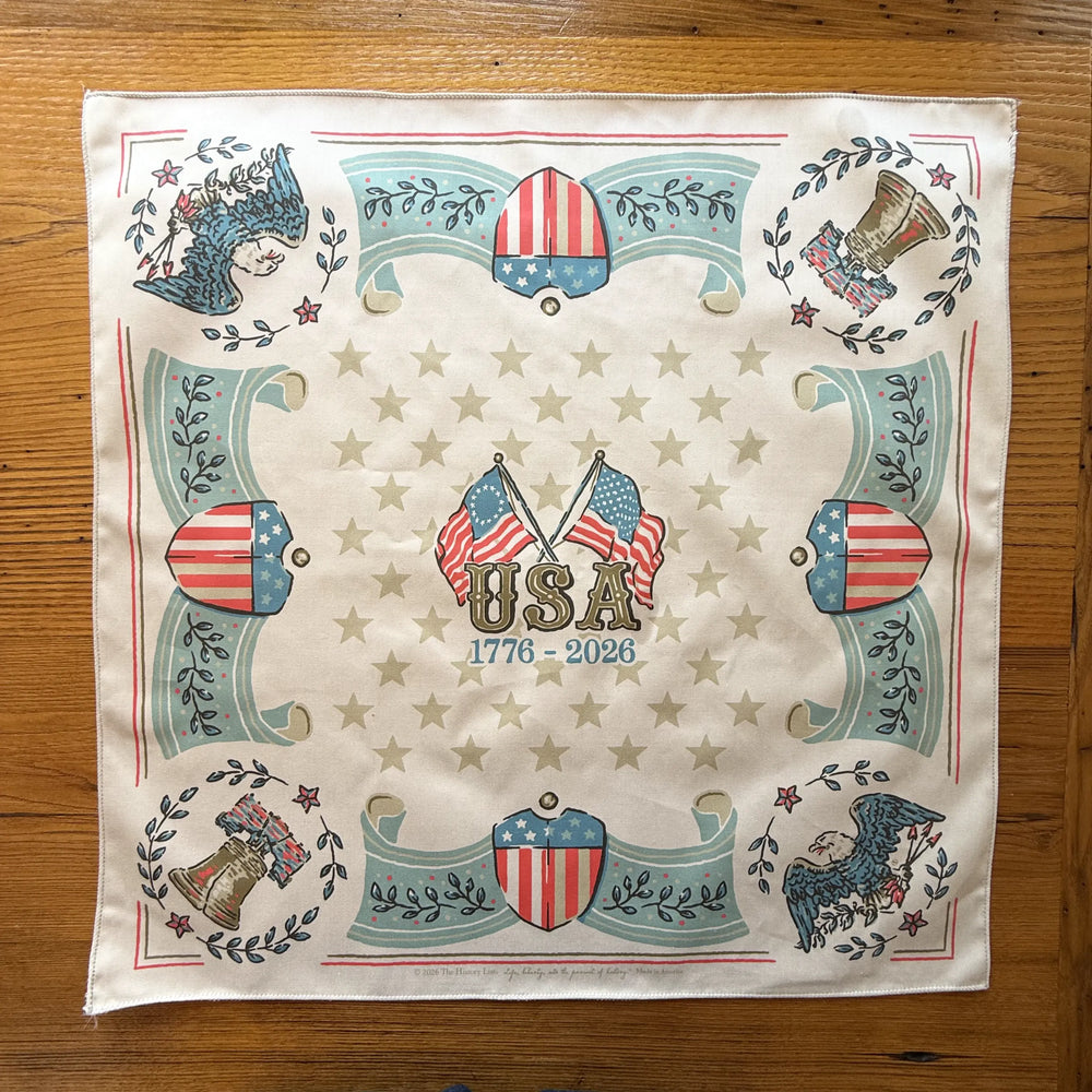 USA 1776 - 2026 Retro Bandana — Made in America from The History List store
