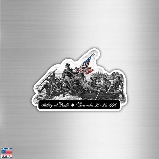 "Victory or Death" with Washington Crossing the Delaware Magnet