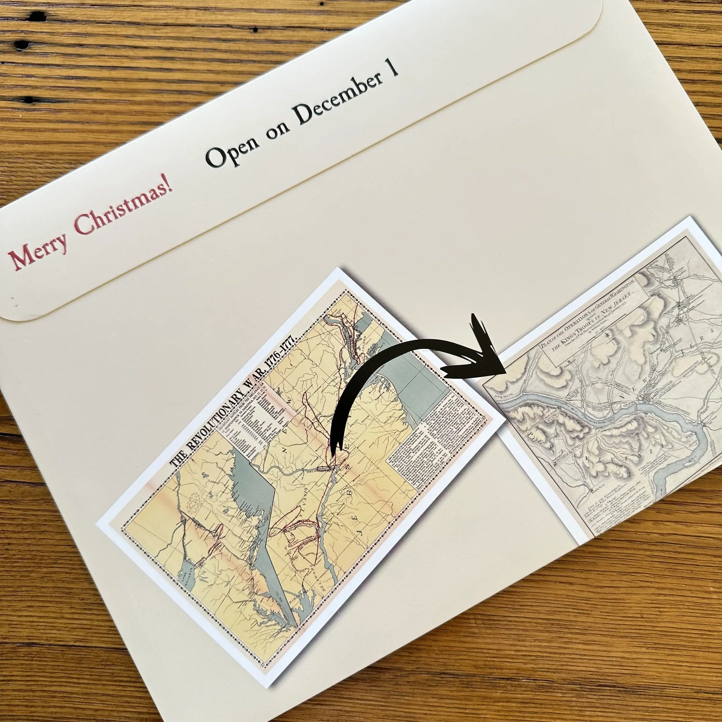 Envelope of "Washington Crossing the Delaware" Advent Calendar — With mailing envelope from The History List store
