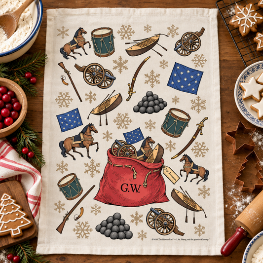 George Washington's Christmas Day Crossing of the Delaware Tea Towel