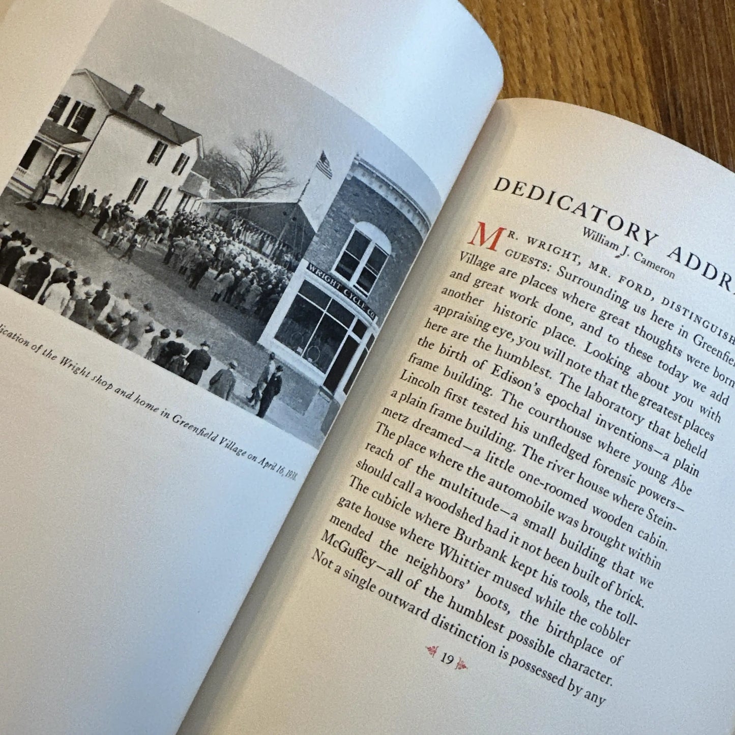 1938 book with rare print from the original negative of the only photo of the Wright Brothers’ first flight