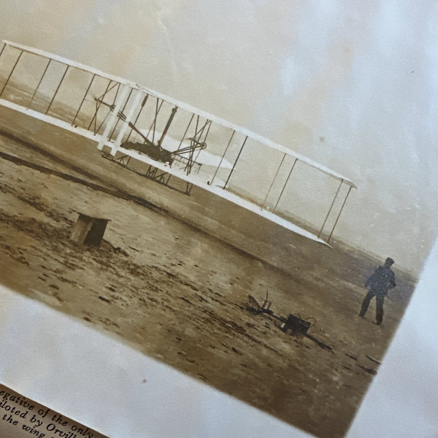 1938 book with rare print from the original negative of the only photo of the Wright Brothers’ first flight