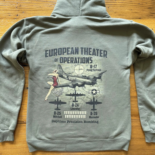 WWII Allied Bombers over Europe Hooded sweatshirt from the History List Store.