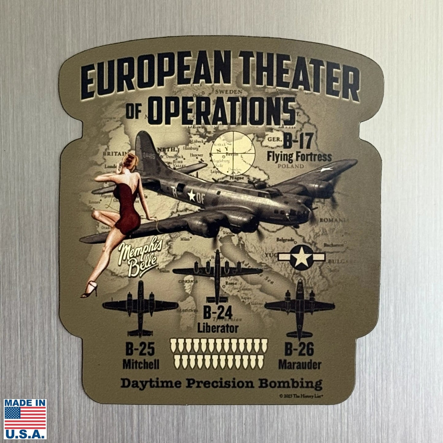 WWII Allied Bombers over Europe Magnet from The History List store
